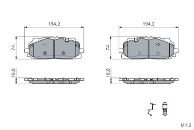 BOSCH 0 986 424 429 Číslo výrobce: BP2249. EAN: 4047026405637.