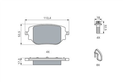BOSCH 0 986 460 184 Číslo výrobce: BP2882.