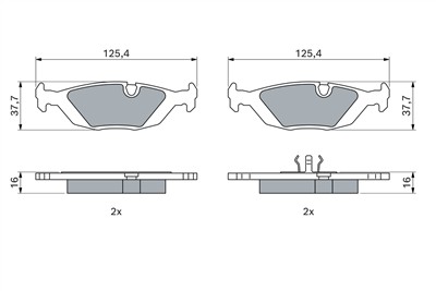 BOSCH 0 986 466 751 Číslo výrobce: BP695. EAN: 3165141022728.