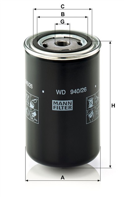 MANN-FILTER WD 940/26 EAN: 4011558036256.