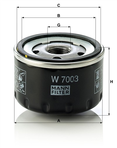 MANN-FILTER W 7003 EAN: 4011558758004.