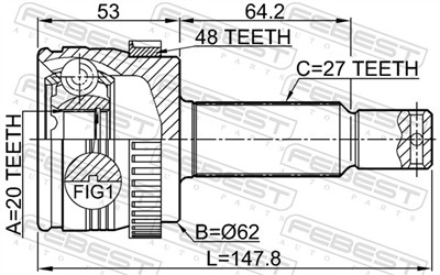 FEBEST 1210-IX35A48R EAN: 4056111116242.