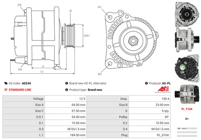 AS-PL A0244 EAN: 5901259447125.