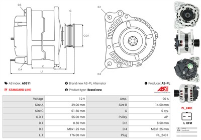 AS-PL A0311 EAN: 5901259467239.