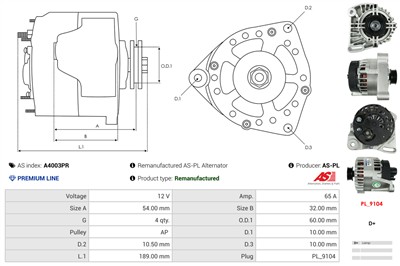 AS-PL A4003PR EAN: 5902129027140.