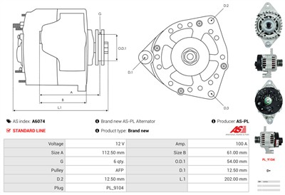 AS-PL A6074 EAN: 5902129056348.