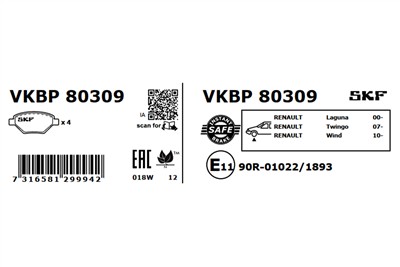 SKF VKBP 80309 EAN: 7316581299942.