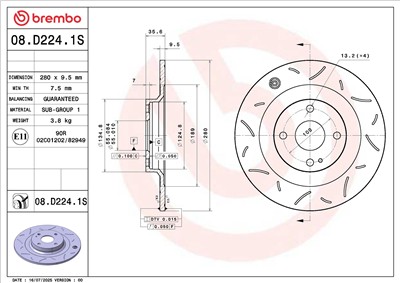 BREMBO 08.D224.1S