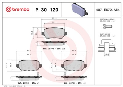 BREMBO P 30 120 EAN: 8020584118191.