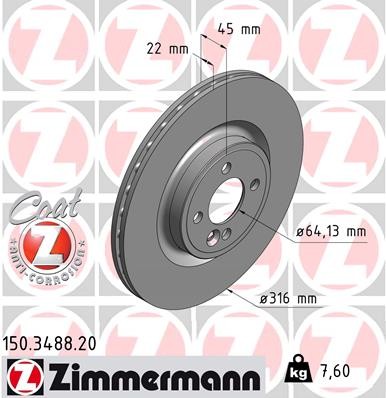 ZIMMERMANN 150.3488.20 EAN: 4250238751854.