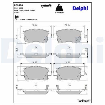 DELPHI LP1896 EAN: 5012759309322.