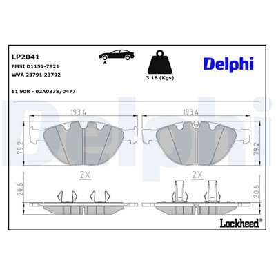 DELPHI LP2041 EAN: 5012759415962.