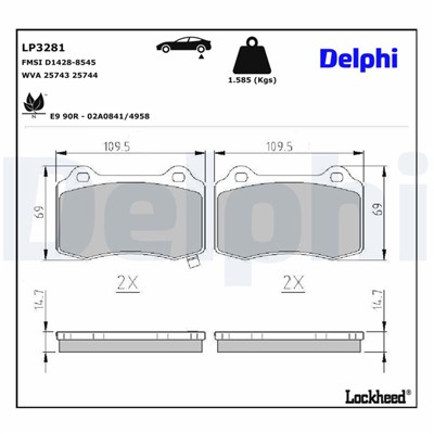 DELPHI LP3281 EAN: 5012759540343.