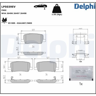 DELPHI LP5039EV EAN: 5012759559468.