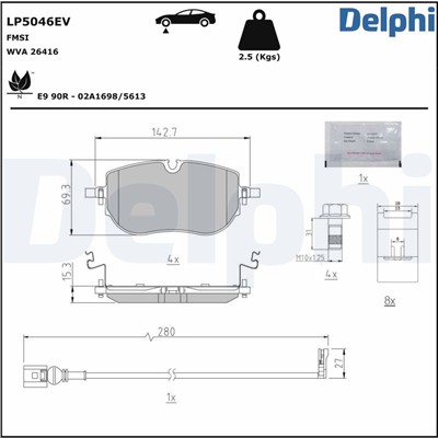 DELPHI LP5046EV EAN: 5012759603574.